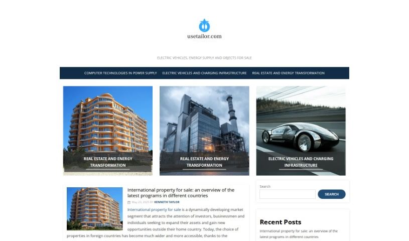 Screenshot of Tailor News