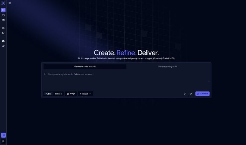 Screenshot of Tailwindai