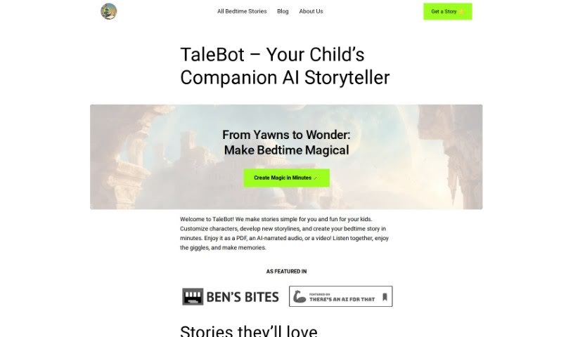 Screenshot of Talebot