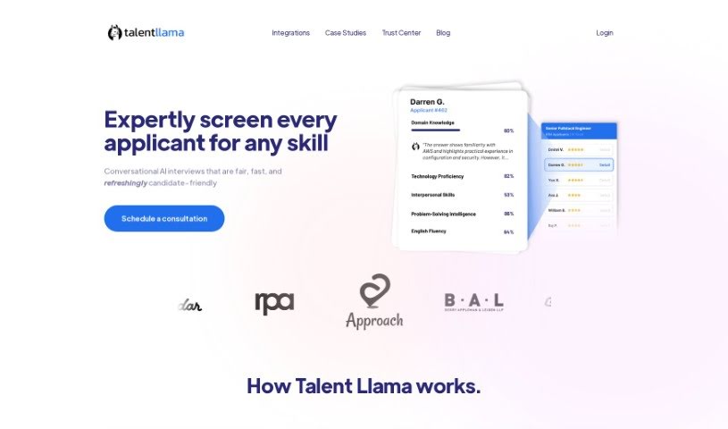 Screenshot of Talent Llama