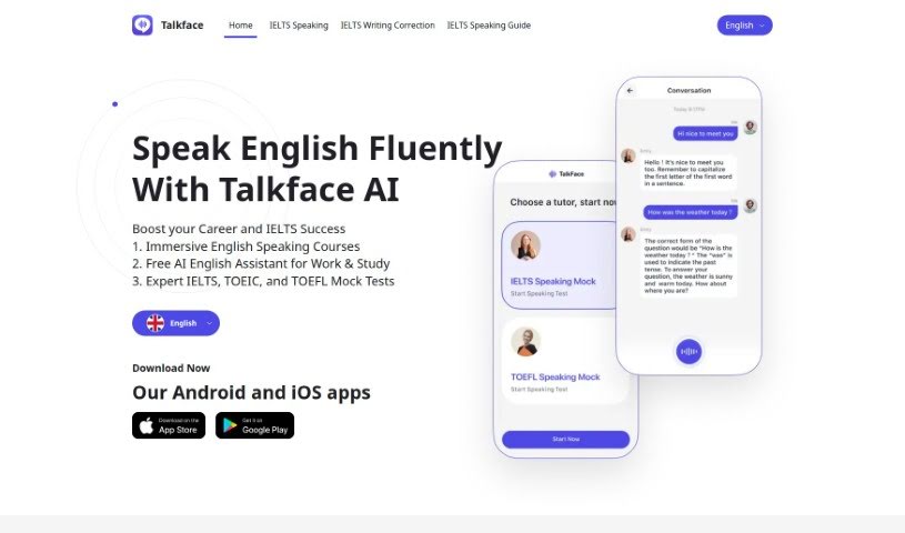 Screenshot of Talkface