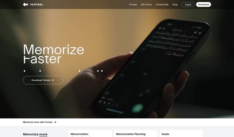 Screenshot of Tarteel AI