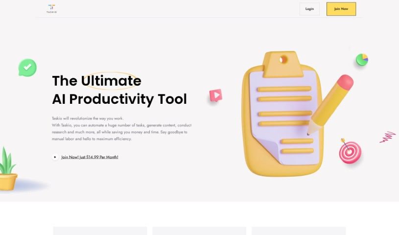 Screenshot of Taskio