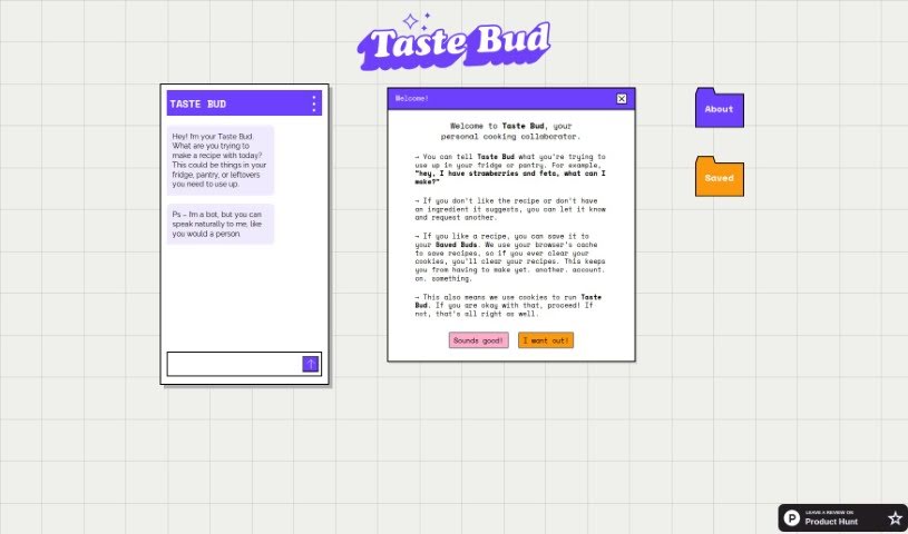 Screenshot of Taste Bud
