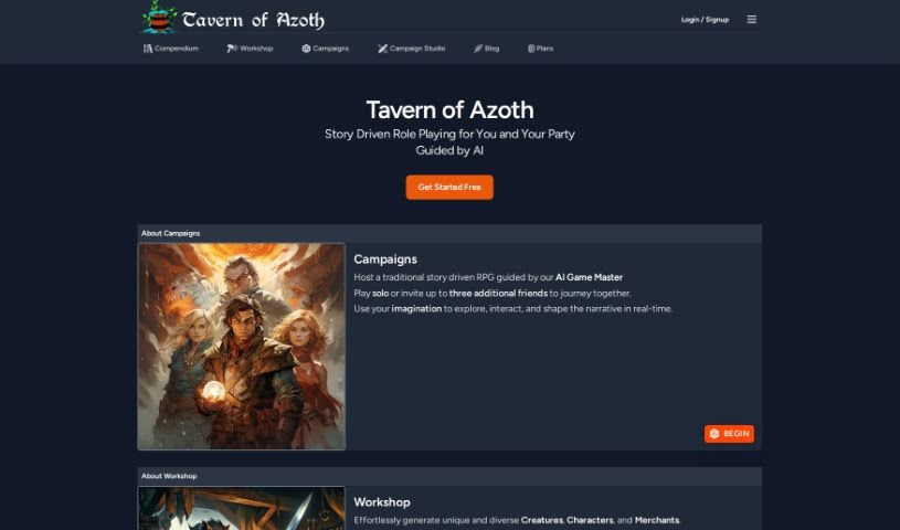 Screenshot of Tavern of Azoth