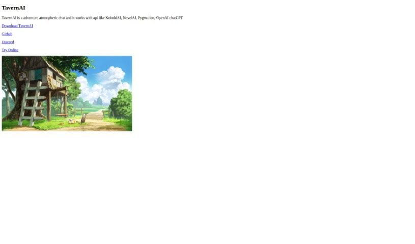 Screenshot of TavernAI