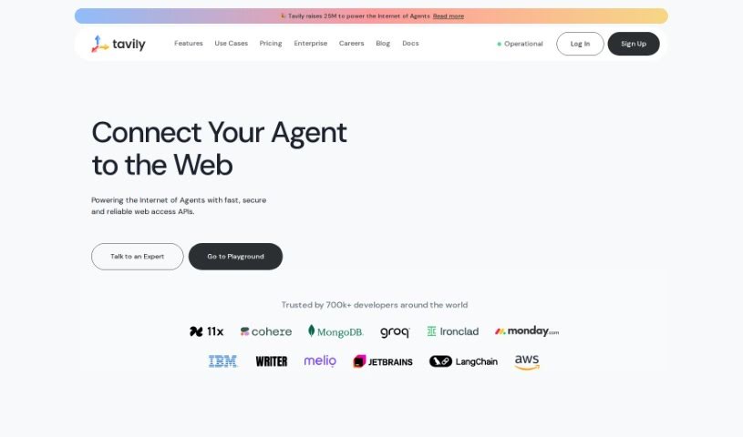 Screenshot of Tavily