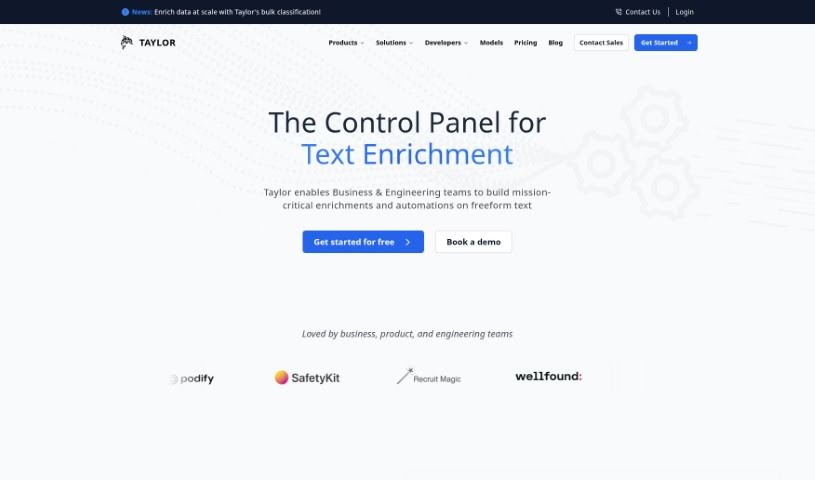 Screenshot of Taylor AI