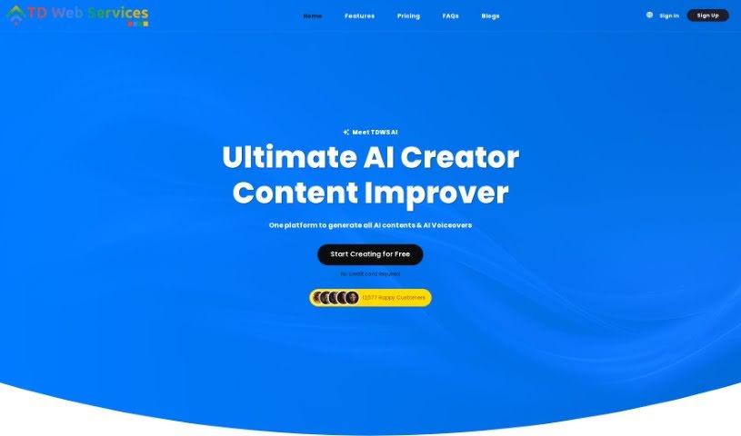 Screenshot of tdwebservices.com