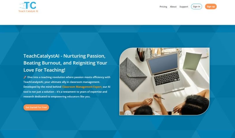 Screenshot of Teachcatalystai