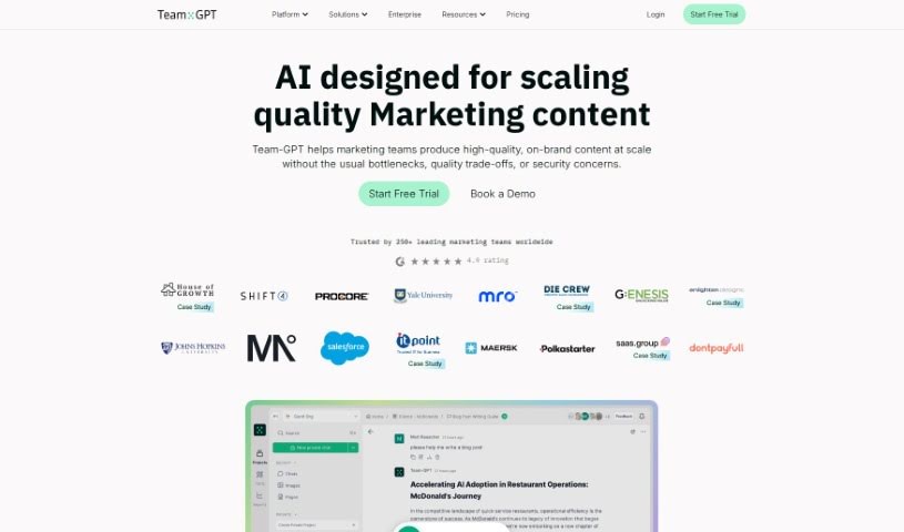 Screenshot of Team-GPT