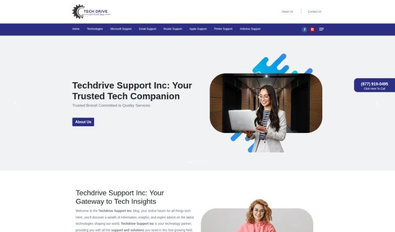 Screenshot of TechDrive Support Inc
