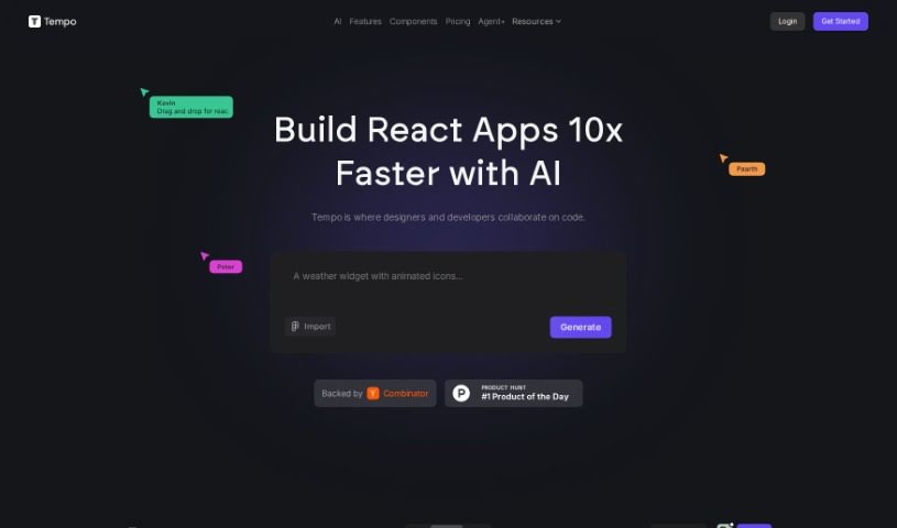 Screenshot of Tempo Labs