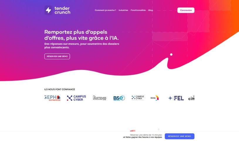 Screenshot of TenderCrunch