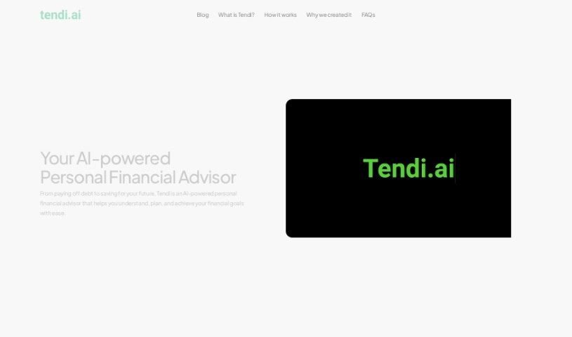 Screenshot of Tendi AI