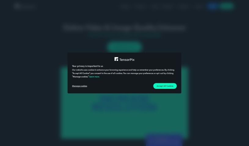 Screenshot of TensorPix