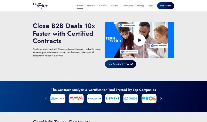 Screenshot of TermScout