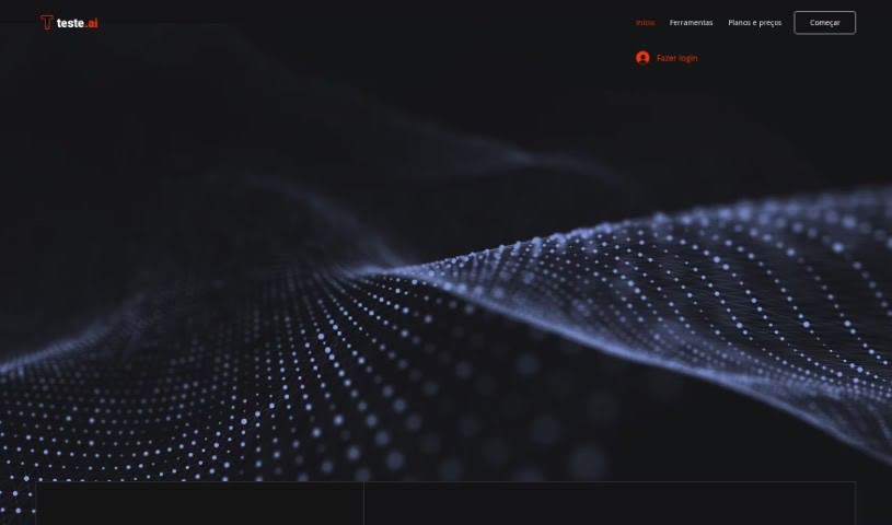 Screenshot of Teste.ai