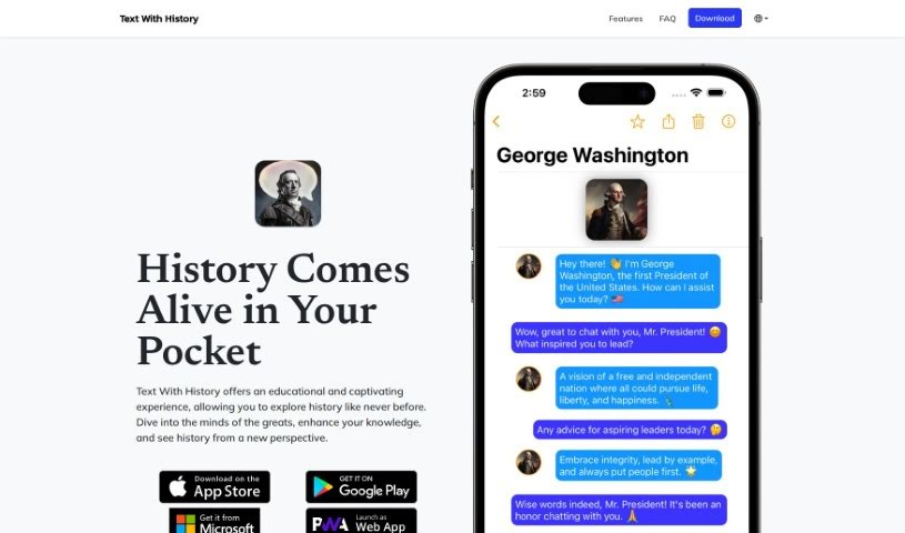 Screenshot of Text With History