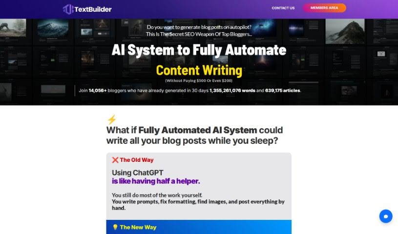 Screenshot of TextBuilder