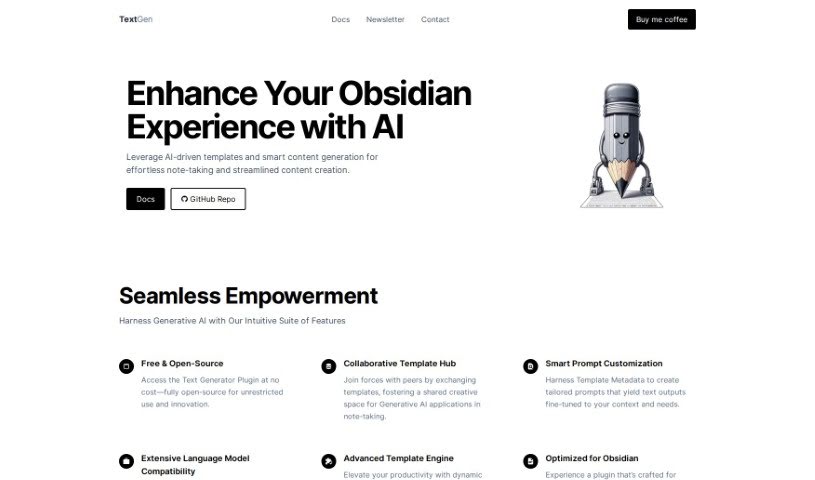 Screenshot of TextGen