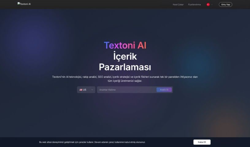 Screenshot of Textoni Ai