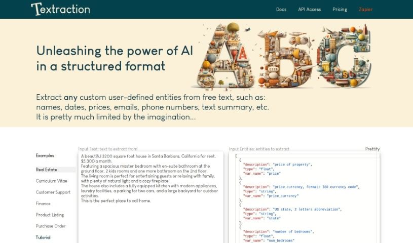 Screenshot of Textraction