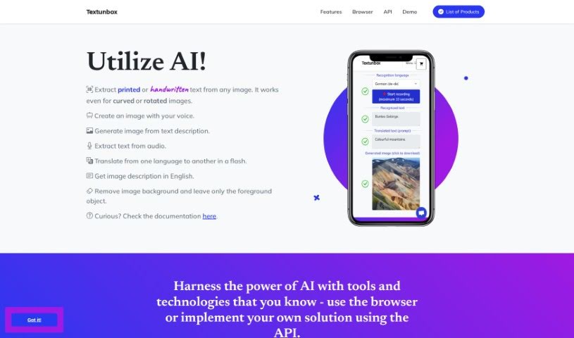 Screenshot of TextUnbox
