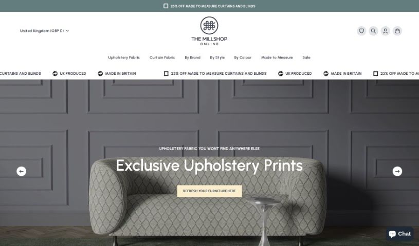 Screenshot of The Millshop Online