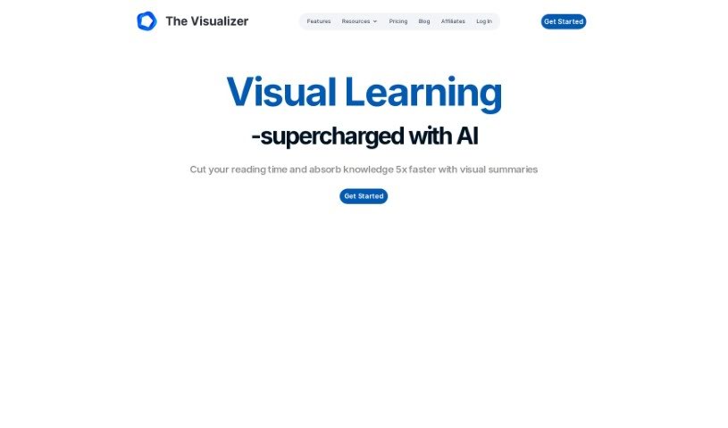 Screenshot of The Visualizer AI