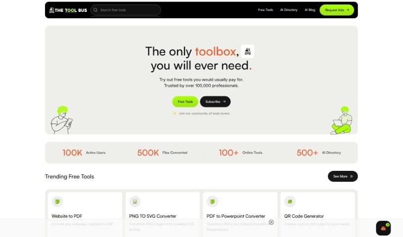 Screenshot of Thetoolbus