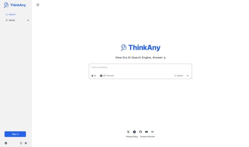 Screenshot of Thinkany
