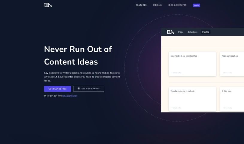 Screenshot of ThinkerNotes