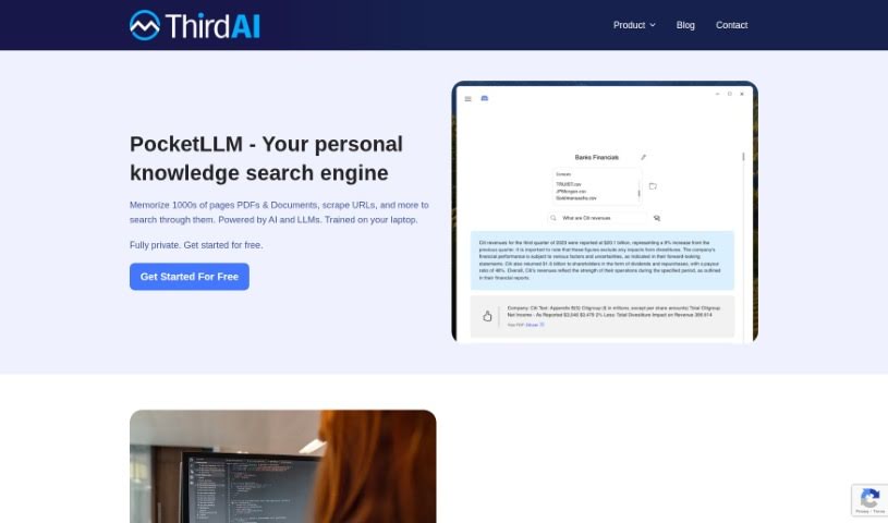 Screenshot of ThirdAI PocketLLM