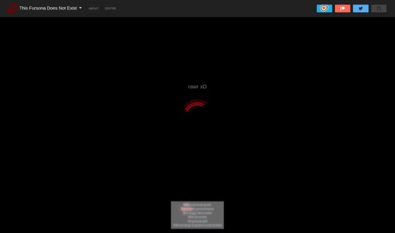 Screenshot of Thisfursonadoesnotexist.com