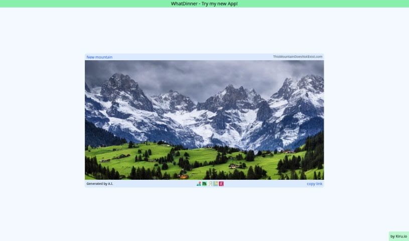 Screenshot of Thismountaindoesnotexist