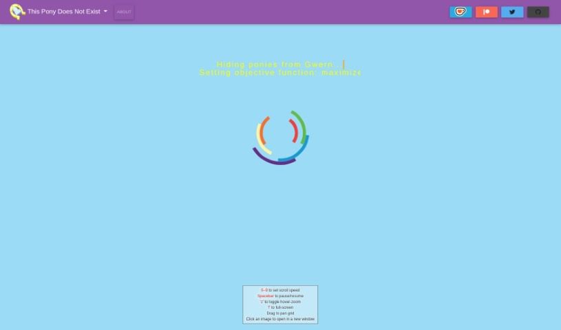 Screenshot of Thisponydoesnotexist