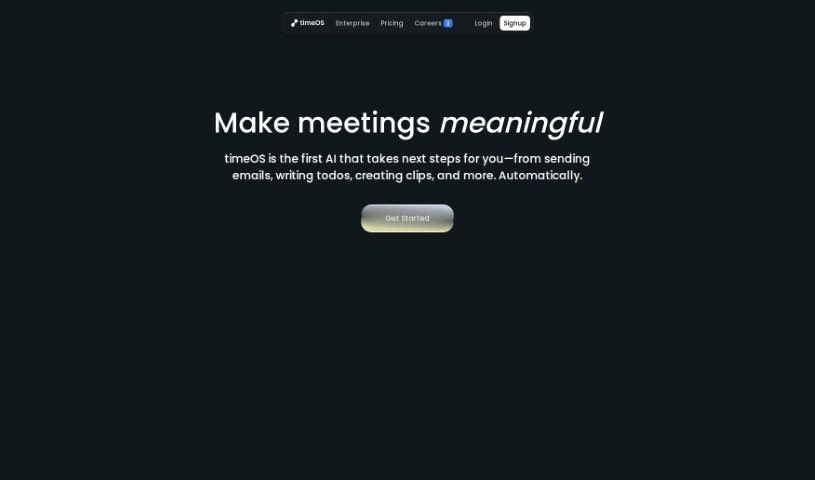 Screenshot of timeOS