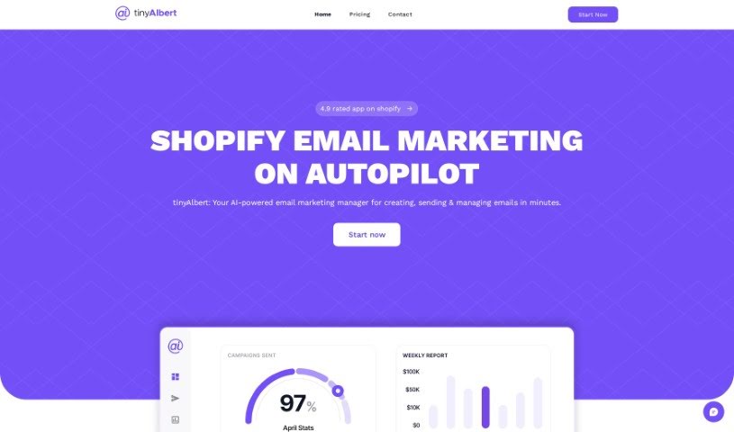 Screenshot of Tinyalbert