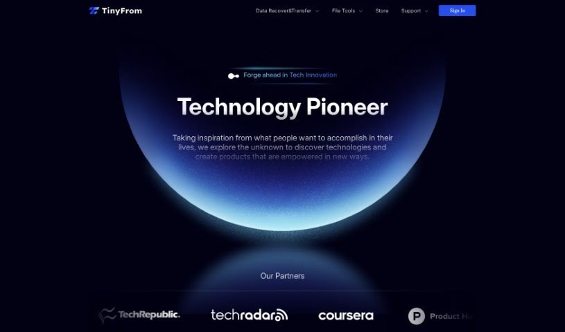 Screenshot of TinyFrom