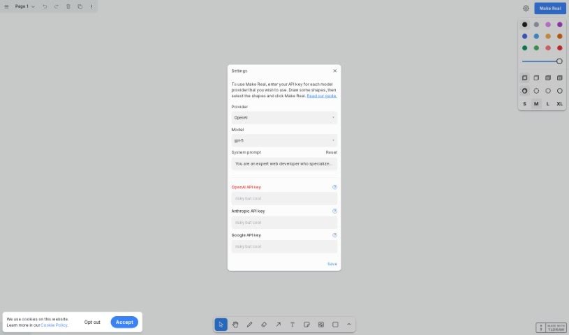 Screenshot of Tldraw