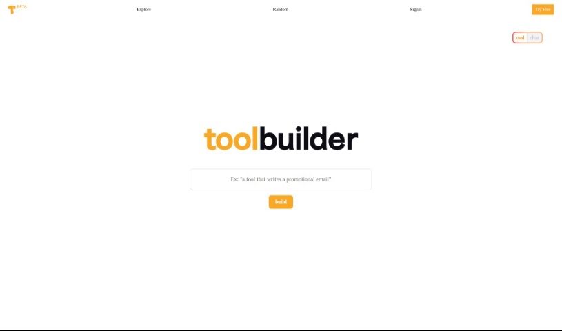 Screenshot of Toolbuilder