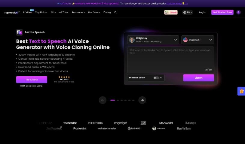 Screenshot of TopMediai