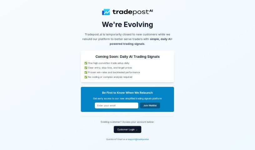 Screenshot of Tradepost.ai