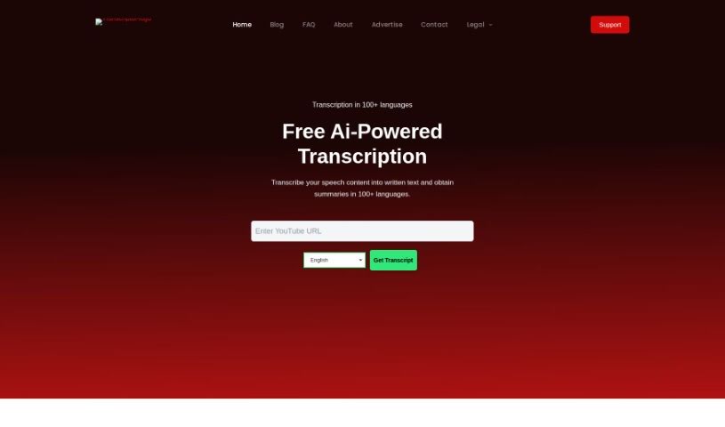 Screenshot of Transcriptal