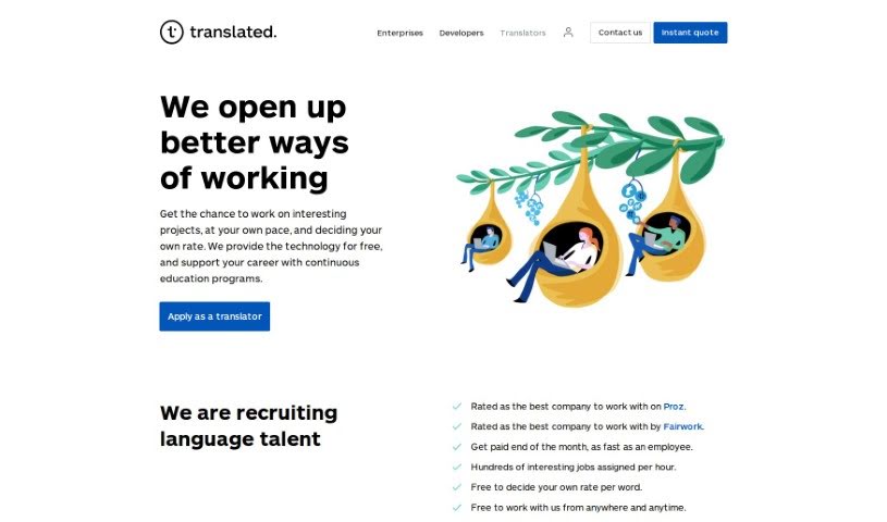 Screenshot of Translated