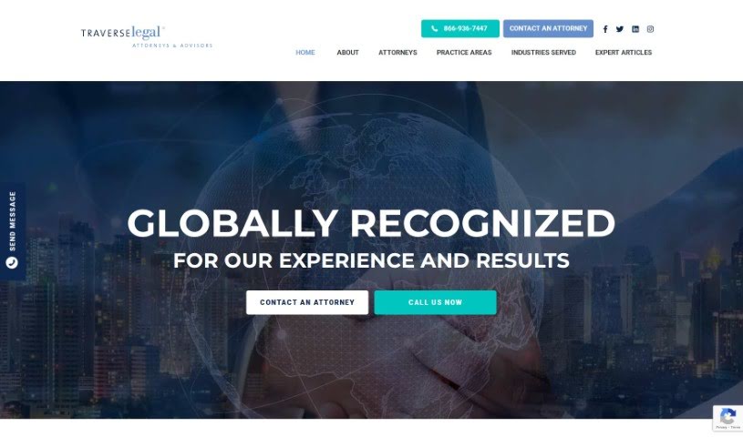 Screenshot of Traverse Legal