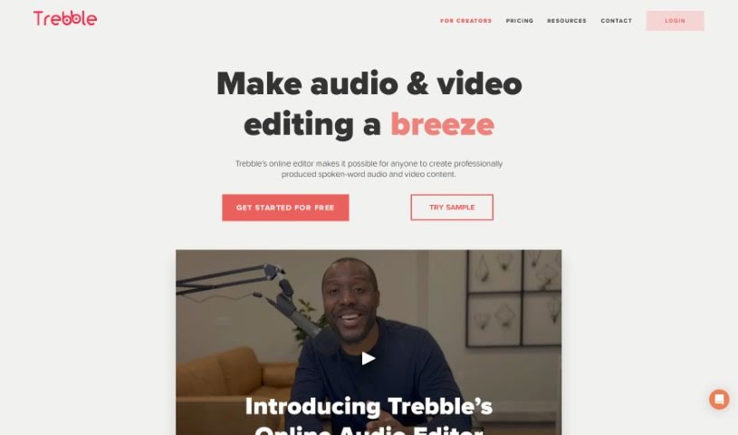 Screenshot of Trebble
