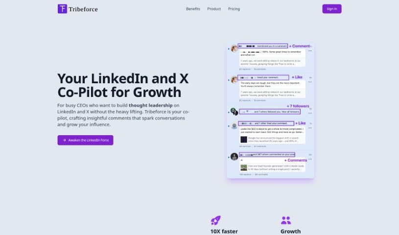 Screenshot of Tribeforce