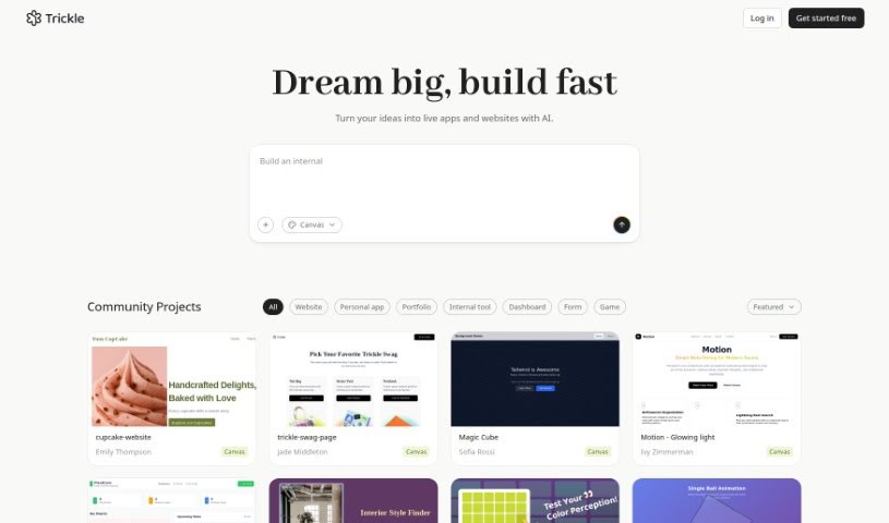 Screenshot of Trickle AI